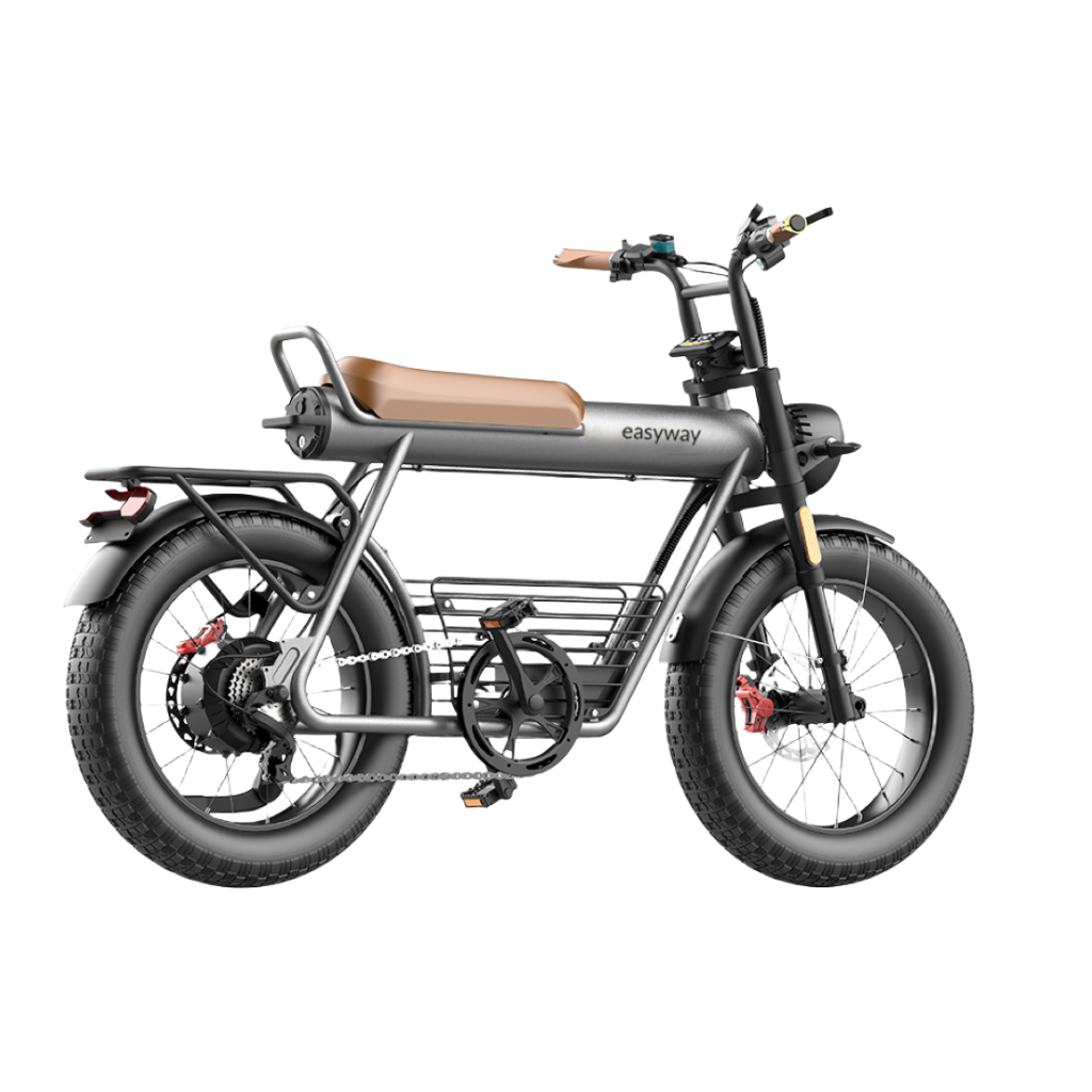 Easyway ECT20 Electric Bike | Family Version Design, 1500W Peak Power, 5.0-Inch Extra-Wide Tires