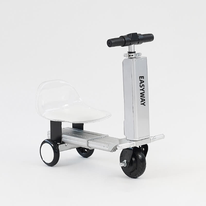 a yellow tricycle with measurements